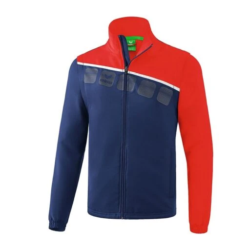 Erima 5-C Jacke Mit Abnehmbaren Ärmeln -Sportbekleidungs Geschäft 10124040 erima 5 c jacke mit abnehmbaren aermeln blau rot