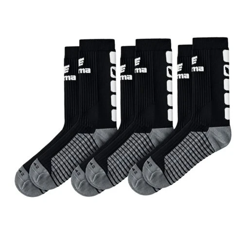 Erima 3-Pack CLASSIC 5-C Socken Schwarz Weiss -Sportbekleidungs Geschäft 10124354 erima 3 pack classic 5 c socken schwarz weiss