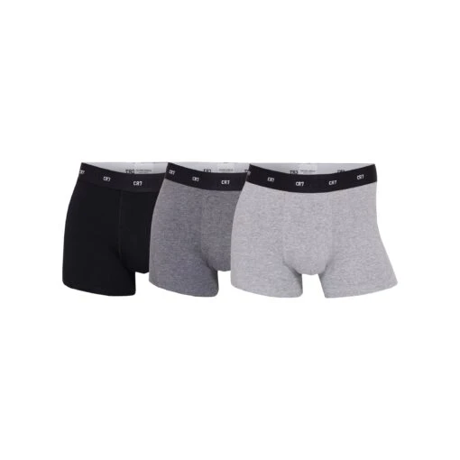 CR7 Bamboo Trunk Boxershort 3er Pack Schwarz Grau -Sportbekleidungs Geschäft 10174813 cr7 bamboo trunk boxershort 3er pack schwarz grau