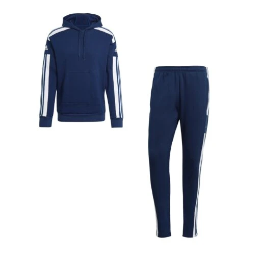 Adidas Squadra 21 Sweat Hoody + Hose Set Blau -Sportbekleidungs Geschäft 10188531 adidas squadra 21 sweat hoody hose set blau