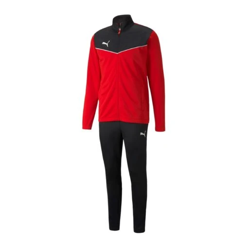 Puma IndivdualRISE Trainingsanzug Rot Schwarz F01 -Sportbekleidungs Geschäft 10190020 puma indivdualrise trainingsanzug rot schwarz f01