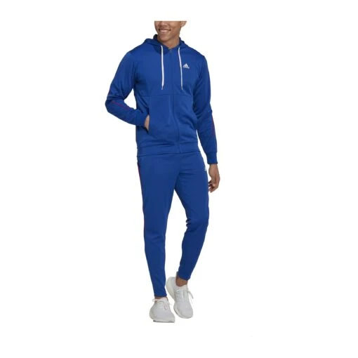 Adidas MTS Rib Aerorea Trainingsanzug Blau -Sportbekleidungs Geschäft 10229517 adidas mts rib aerorea trainingsanzug blau 2