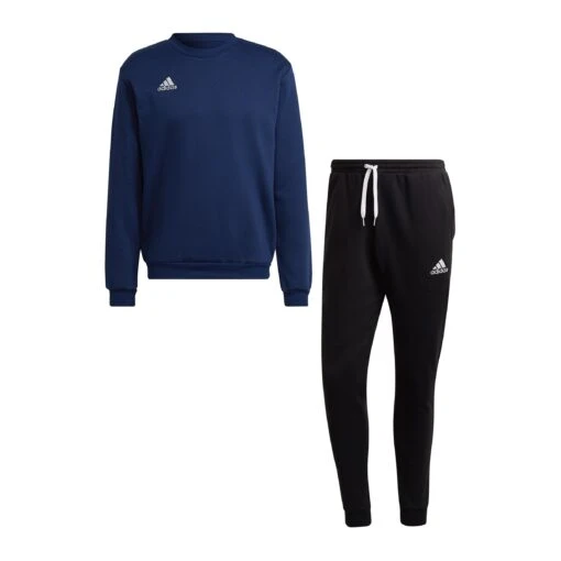 Adidas Entrada 22 Sweater Jogging Set Blau Schwarz -Sportbekleidungs Geschäft 10230247 adidas entrada 22 sweater jogging set blau schwarz