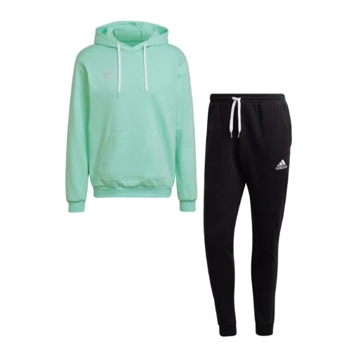 Adidas Entrada 22 Hoody Jogging Set Türkis Schwarz -Sportbekleidungs Geschäft 10230259 adidas entrada 22 hoody jogging set tuerkis schwarz