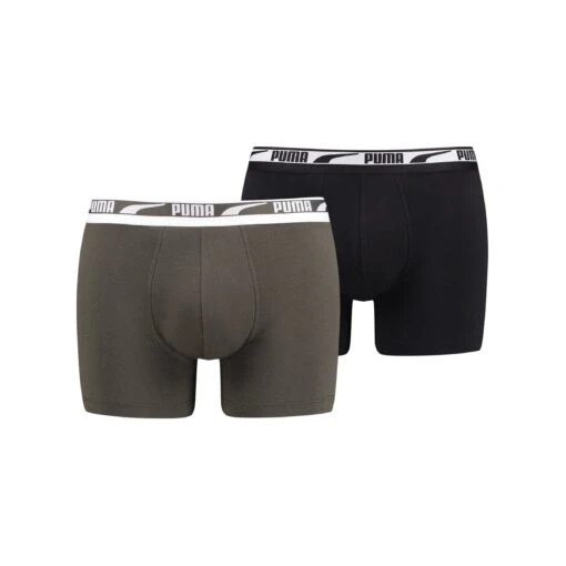 Puma Multi Logo Boxer 2er Pack Grün F001 -Sportbekleidungs Geschäft 10238429 puma multi logo boxer 2er pack gruen f001